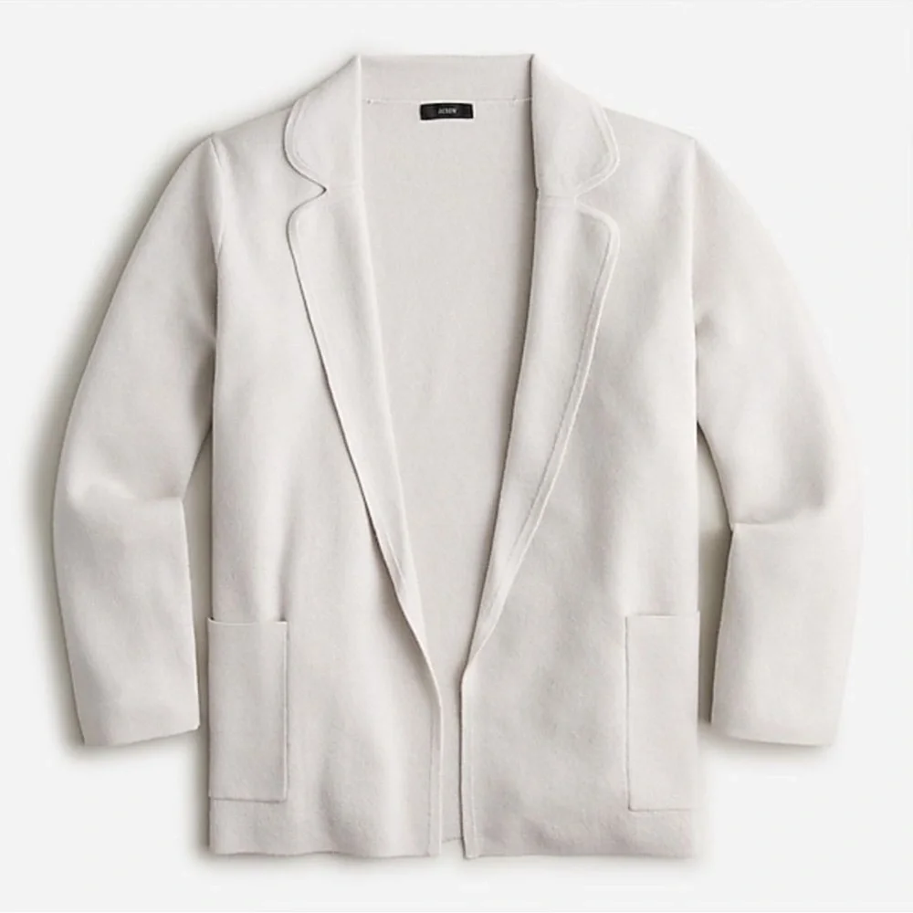 J. CREW // SZ S // Cecile relaxed sweater blazer, heather dove // retail $168